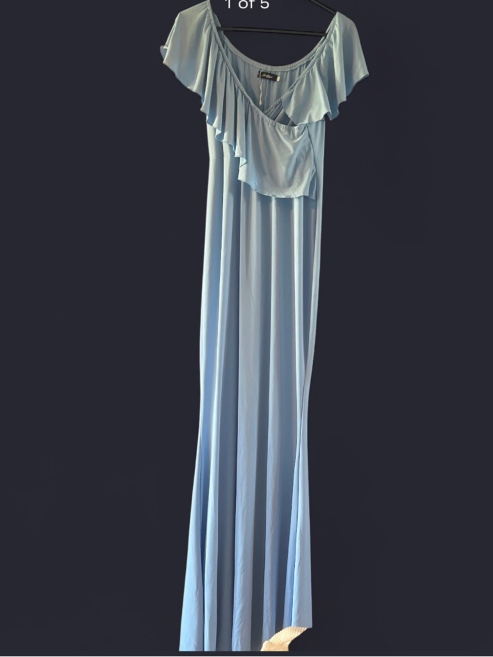 Maternity Light Blue Maxi Dress
